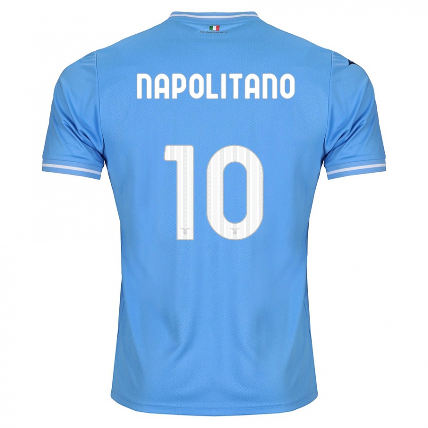 Enfant Maillot Luca Napolitano #10 Bleu Tenues Domicile 2023/24 T-Shirt Belgique
