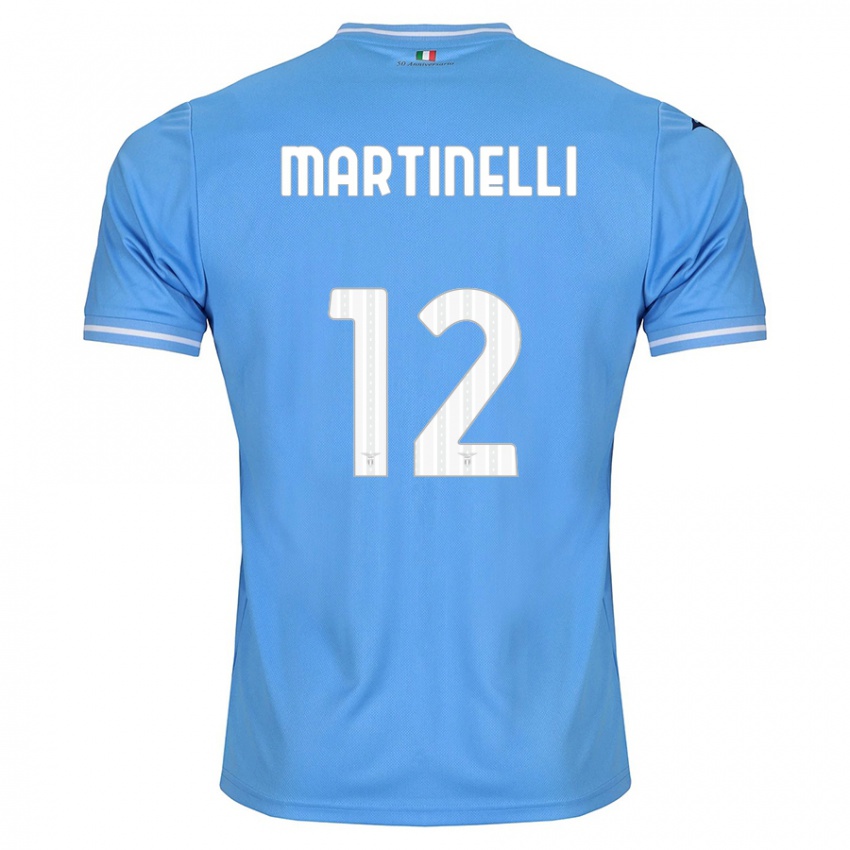 Enfant Maillot Leonardo Martinelli #12 Bleu Tenues Domicile 2023/24 T-Shirt Belgique