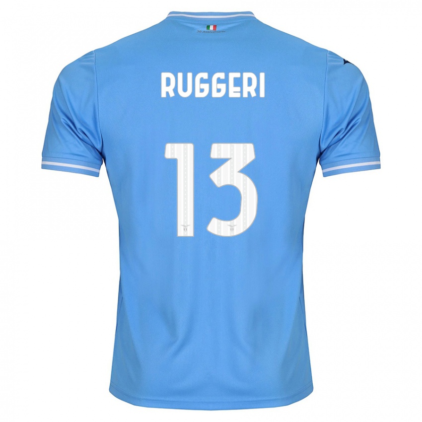 Enfant Maillot Fabio Ruggeri #13 Bleu Tenues Domicile 2023/24 T-Shirt Belgique