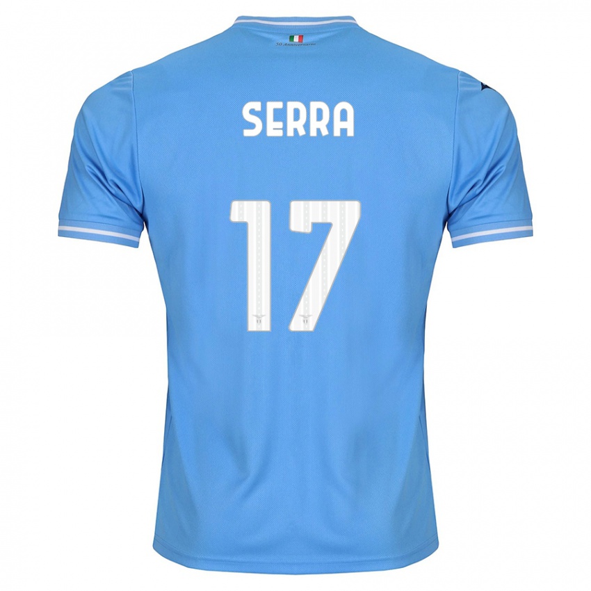 Enfant Maillot Federico Serra #17 Bleu Tenues Domicile 2023/24 T-Shirt Belgique