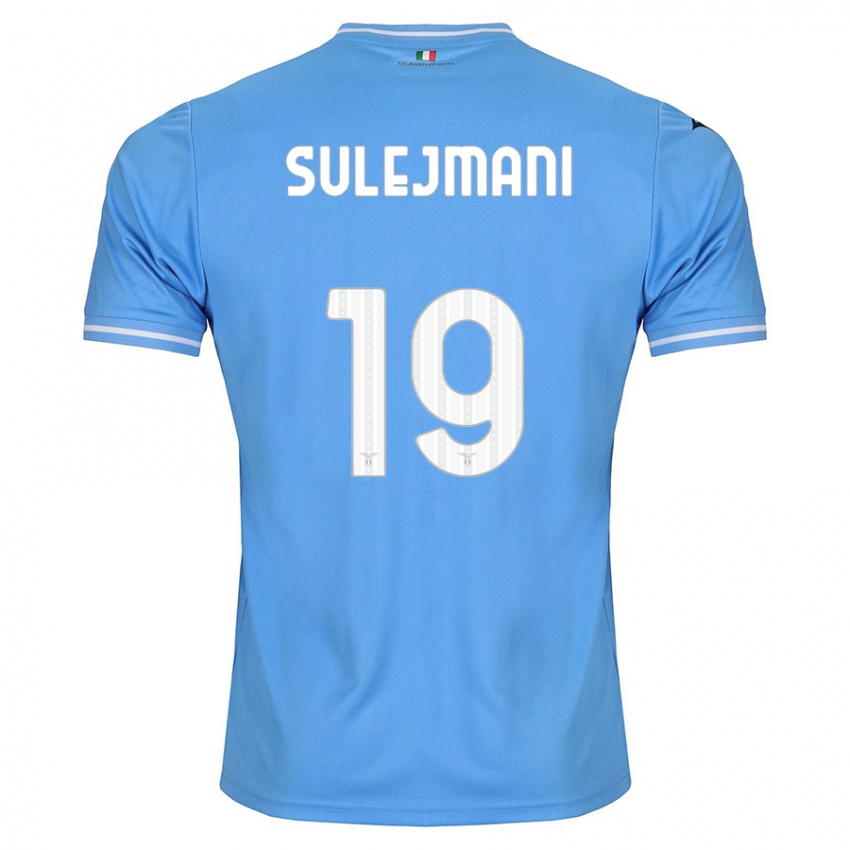 Enfant Maillot Flavio Sulejmani #19 Bleu Tenues Domicile 2023/24 T-Shirt Belgique
