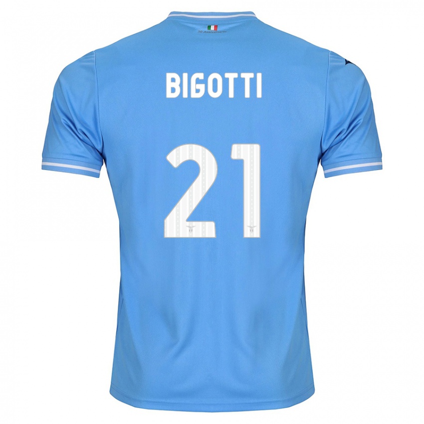 Enfant Maillot Massimo Bigotti #21 Bleu Tenues Domicile 2023/24 T-Shirt Belgique