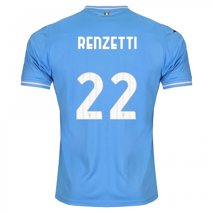 Enfant Maillot Davide Renzetti #22 Bleu Tenues Domicile 2023/24 T-Shirt Belgique