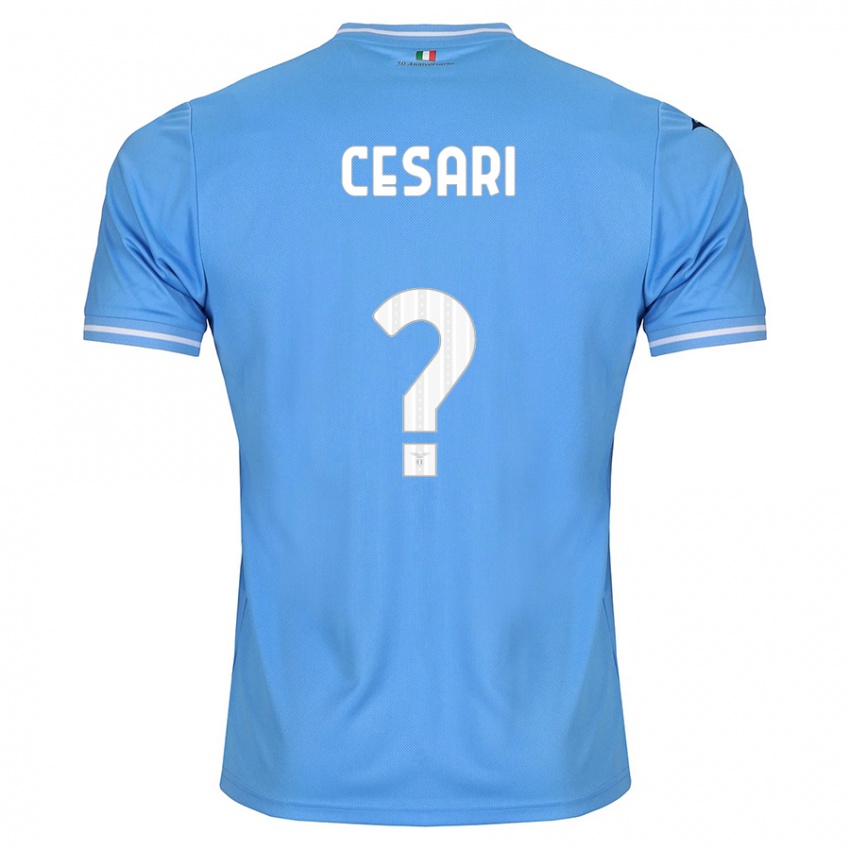 Enfant Maillot Nicolò Cesari #0 Bleu Tenues Domicile 2023/24 T-Shirt Belgique