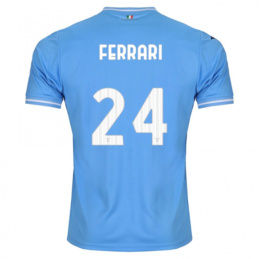 Enfant Maillot Lorenzo Ferrari #24 Bleu Tenues Domicile 2023/24 T-Shirt Belgique