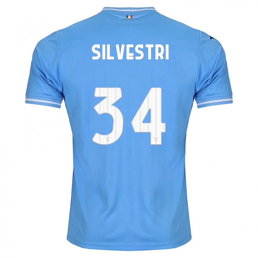 Enfant Maillot Thomas Silvestri #34 Bleu Tenues Domicile 2023/24 T-Shirt Belgique