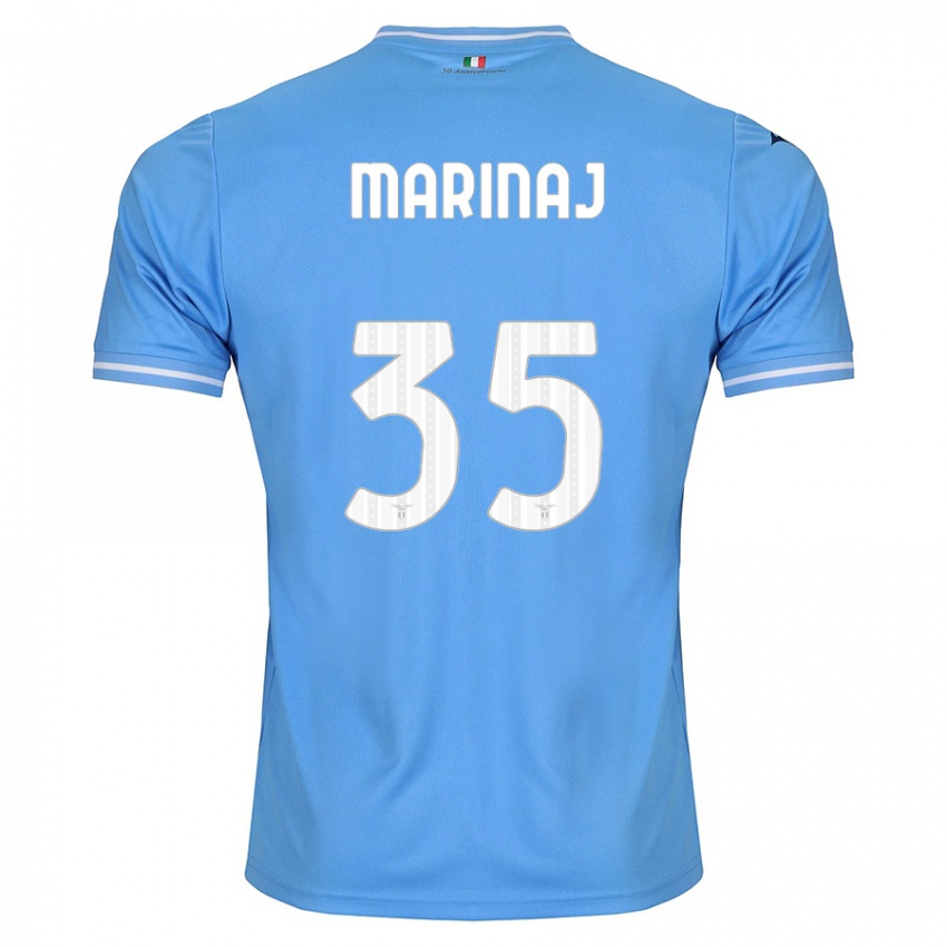 Enfant Maillot Kledi Marinaj #35 Bleu Tenues Domicile 2023/24 T-Shirt Belgique
