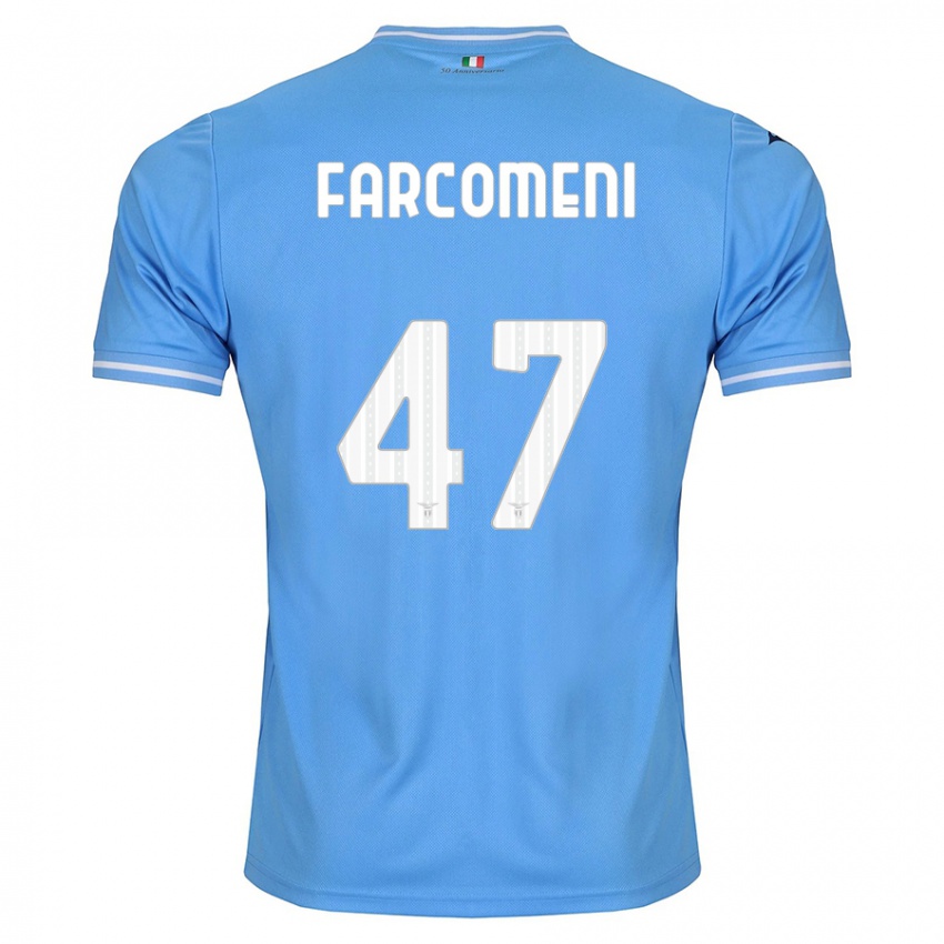 Enfant Maillot Valerio Farcomeni #47 Bleu Tenues Domicile 2023/24 T-Shirt Belgique