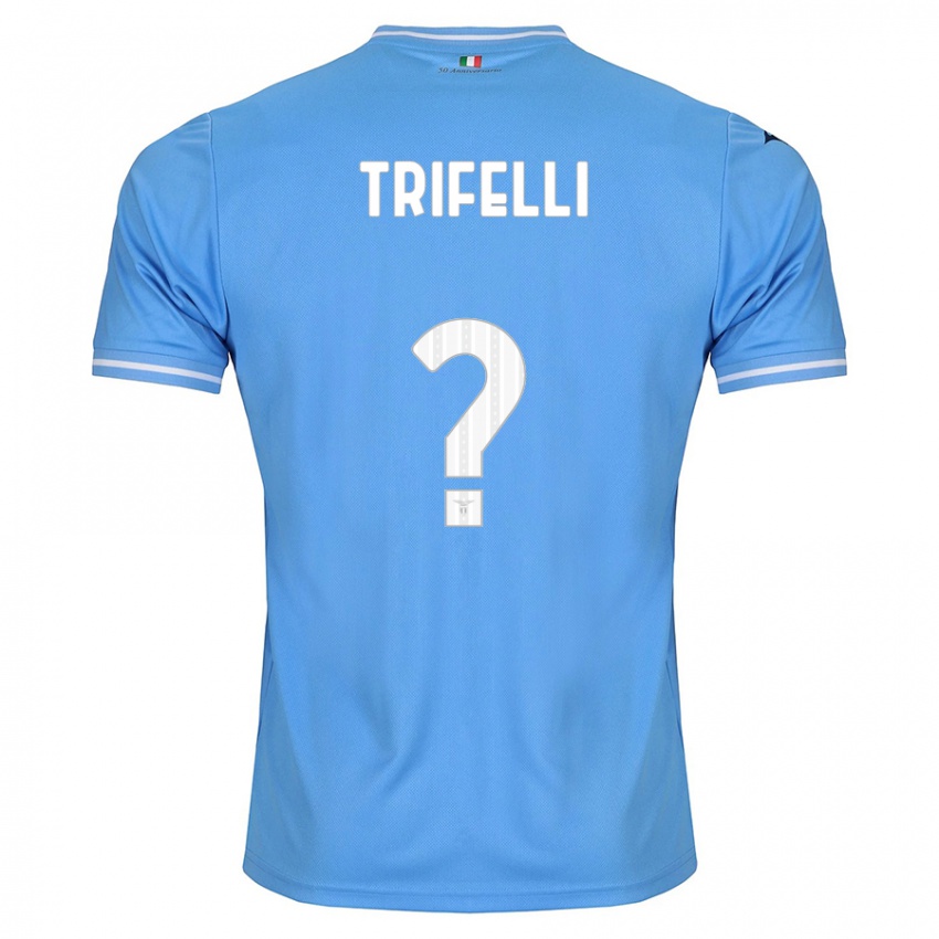 Enfant Maillot Cristiano Trifelli #0 Bleu Tenues Domicile 2023/24 T-Shirt Belgique