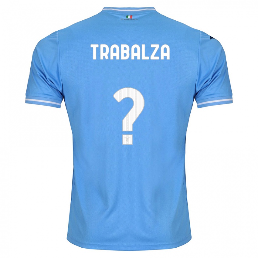 Enfant Maillot Alessandro Trabalza #0 Bleu Tenues Domicile 2023/24 T-Shirt Belgique
