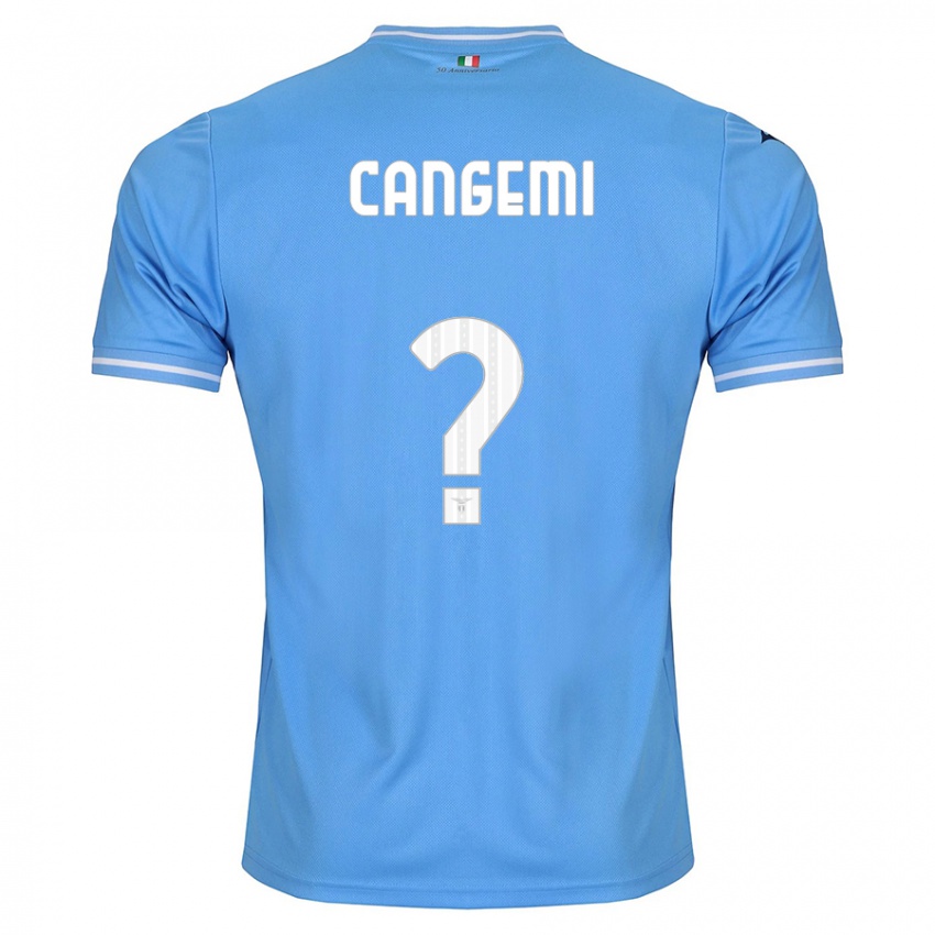 Enfant Maillot Emanuele Cangemi #0 Bleu Tenues Domicile 2023/24 T-Shirt Belgique
