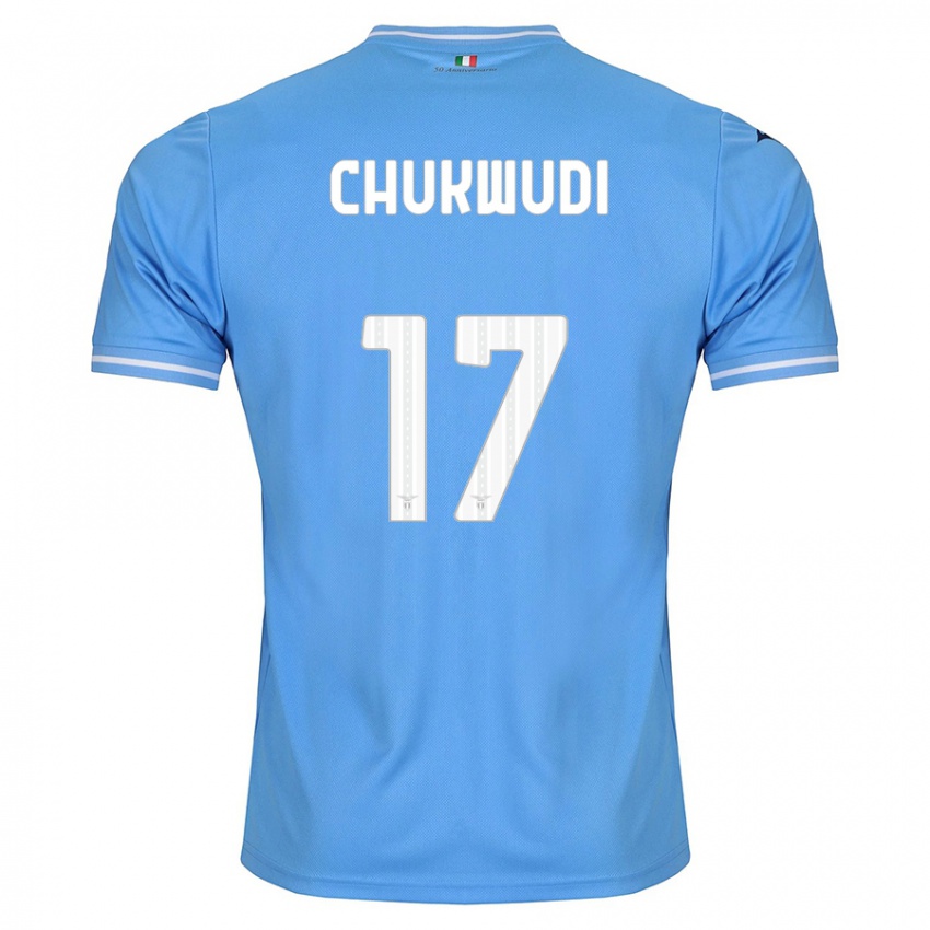 Enfant Maillot Ogonna Franca Chukwudi #17 Bleu Tenues Domicile 2023/24 T-Shirt Belgique