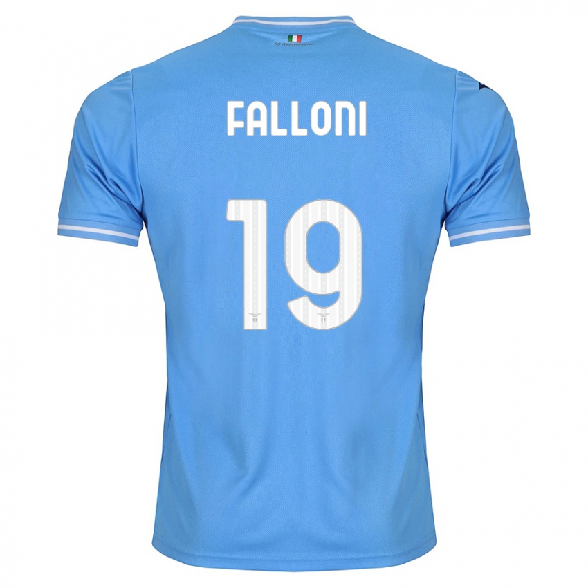 Enfant Maillot Ludovica Falloni #19 Bleu Tenues Domicile 2023/24 T-Shirt Belgique