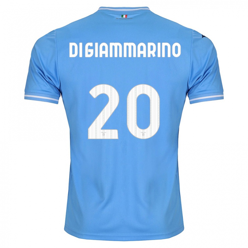 Enfant Maillot Virginia Di Giammarino #20 Bleu Tenues Domicile 2023/24 T-Shirt Belgique