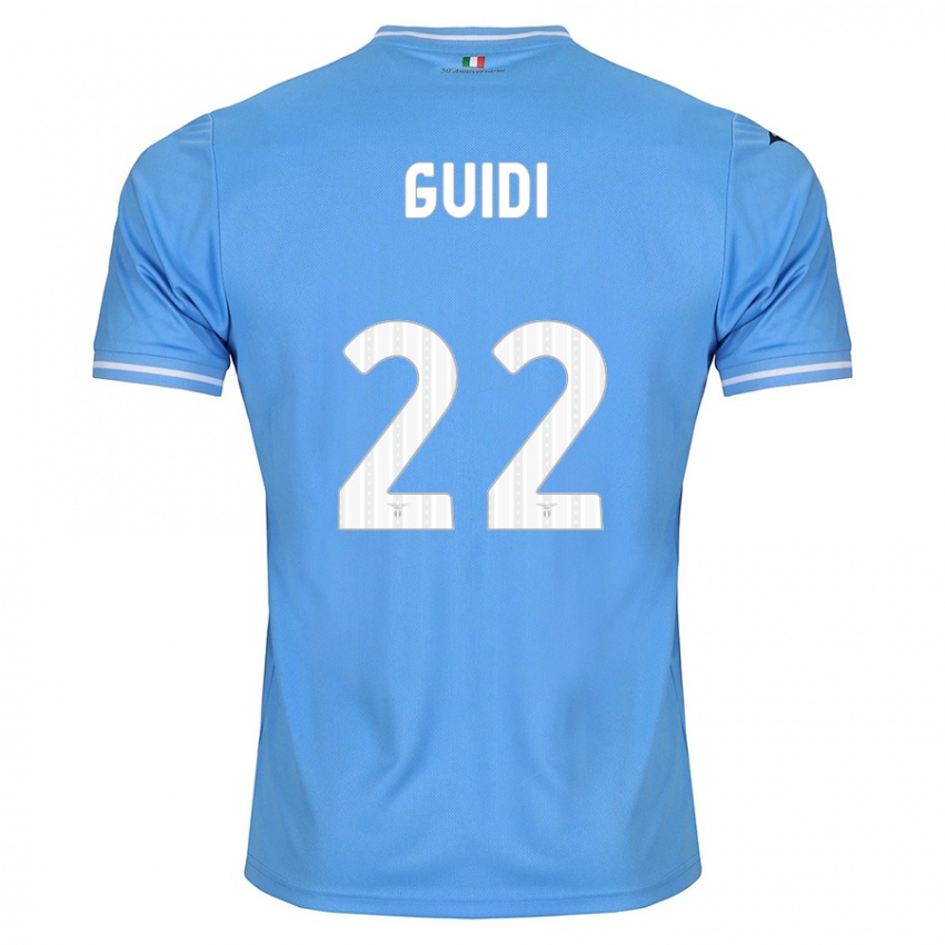Kinder Emma Guidi #22 Blau Heimtrikot Trikot 2023/24 T-Shirt Belgien