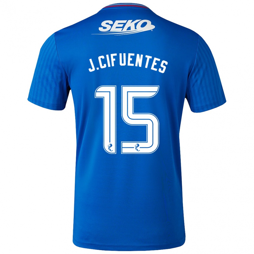Enfant Maillot José Cifuentes #15 Bleu Tenues Domicile 2023/24 T-Shirt Belgique