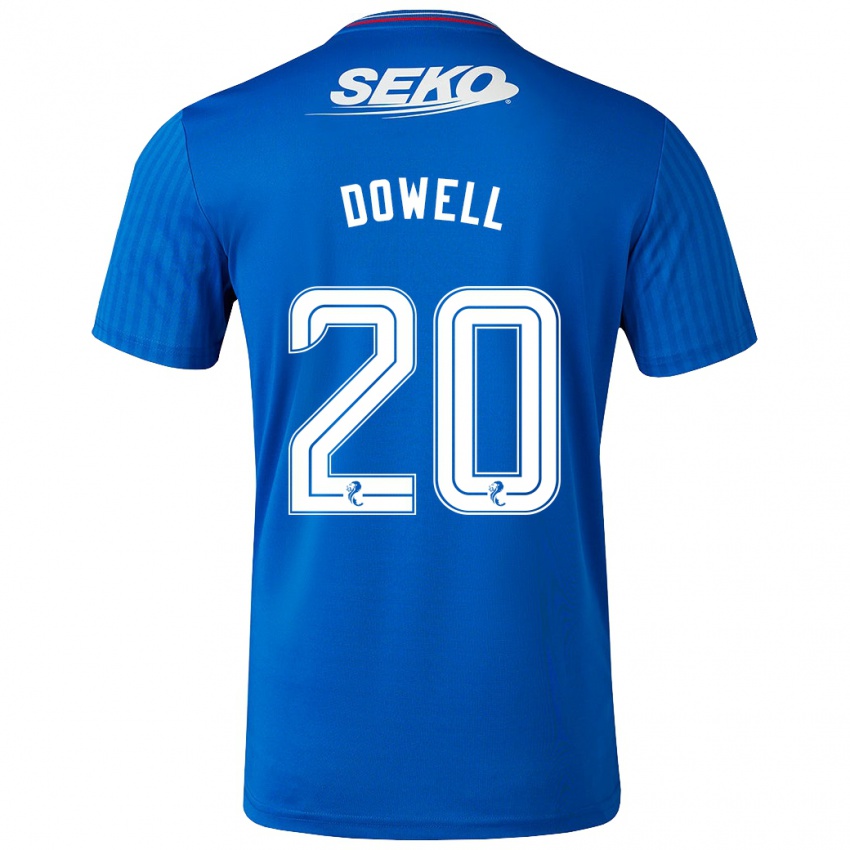 Enfant Maillot Kieran Dowell #20 Bleu Tenues Domicile 2023/24 T-Shirt Belgique