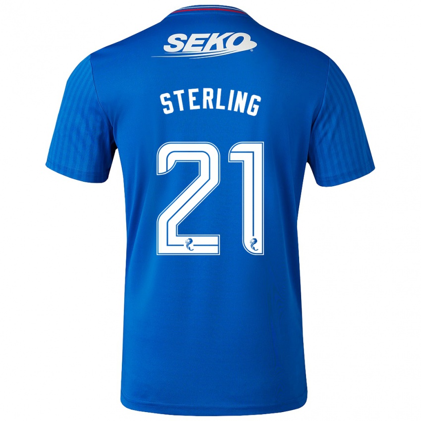 Kinderen Dujon Sterling #21 Blauw Thuisshirt Thuistenue 2023/24 T-Shirt België