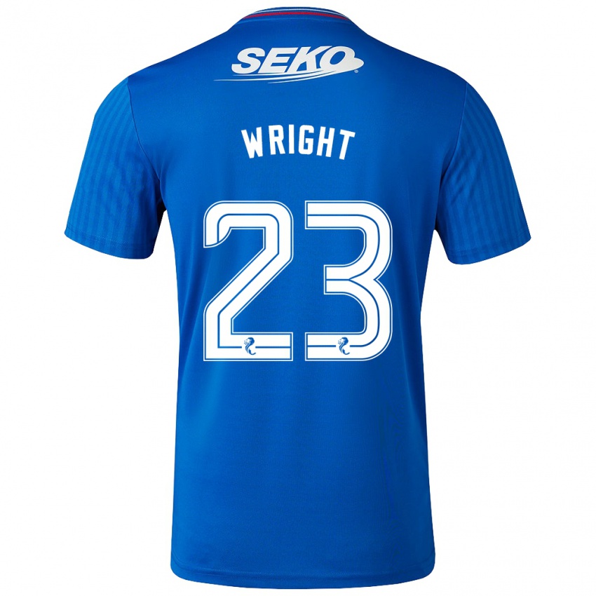 Enfant Maillot Scott Wright #23 Bleu Tenues Domicile 2023/24 T-Shirt Belgique