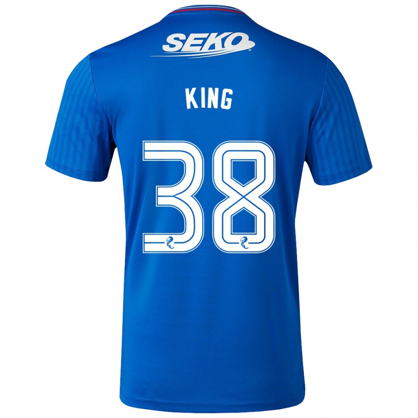 Enfant Maillot Leon King #38 Bleu Tenues Domicile 2023/24 T-Shirt Belgique