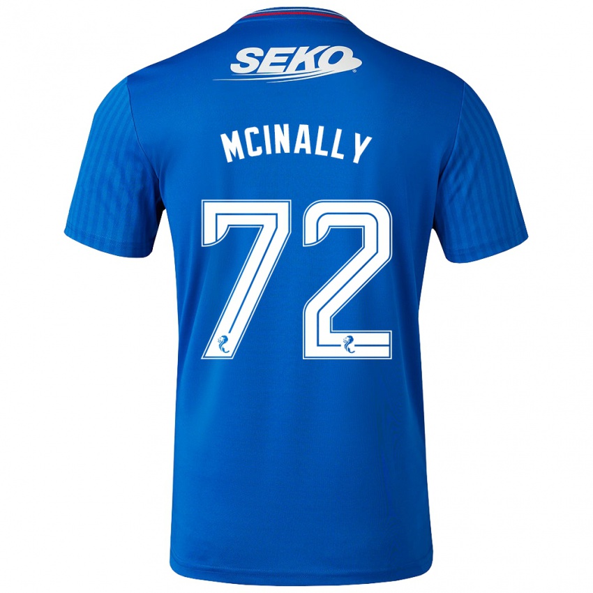 Enfant Maillot Darren Mcinally #72 Bleu Tenues Domicile 2023/24 T-Shirt Belgique