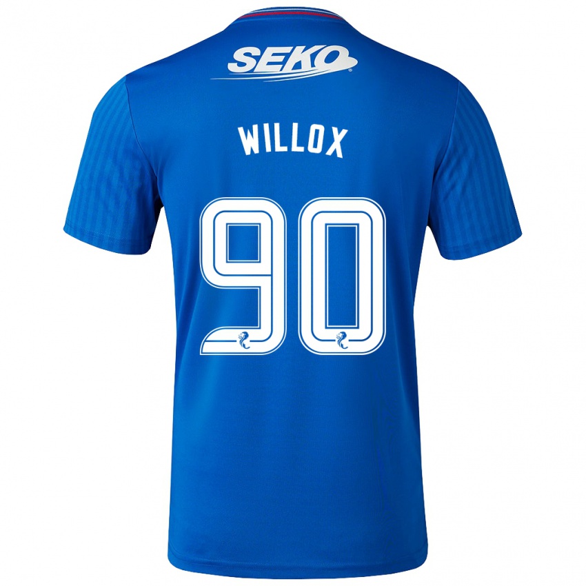 Kinderen Kieron Willox #90 Blauw Thuisshirt Thuistenue 2023/24 T-Shirt België