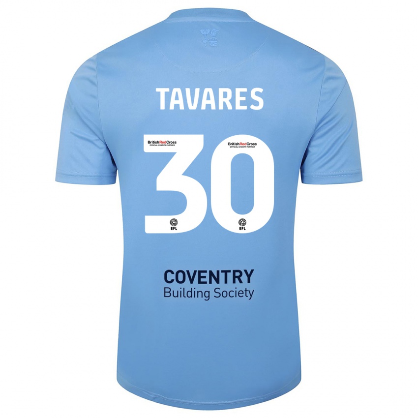 Kinderen Fábio Tavares #30 Hemelsblauw Thuisshirt Thuistenue 2023/24 T-Shirt België