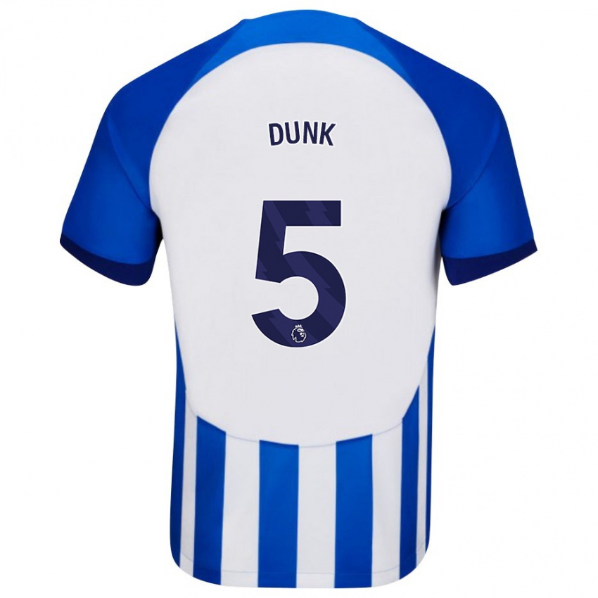 Enfant Maillot Lewis Dunk #5 Bleu Tenues Domicile 2023/24 T-Shirt Belgique