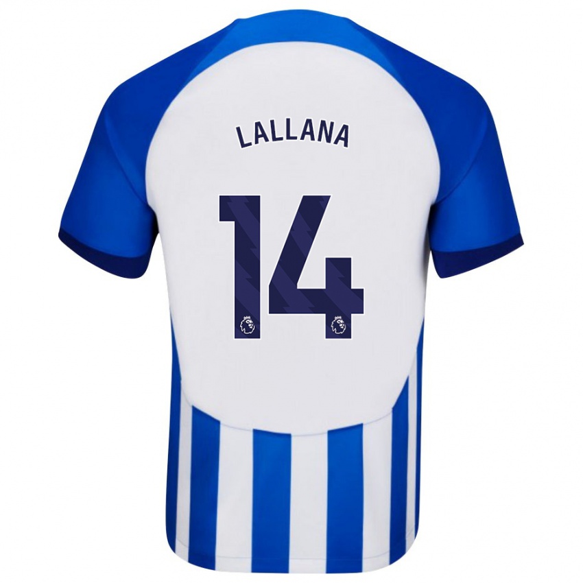 Enfant Maillot Adam Lallana #14 Bleu Tenues Domicile 2023/24 T-Shirt Belgique