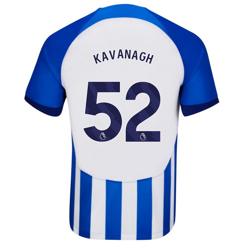 Enfant Maillot Leigh Kavanagh #52 Bleu Tenues Domicile 2023/24 T-Shirt Belgique