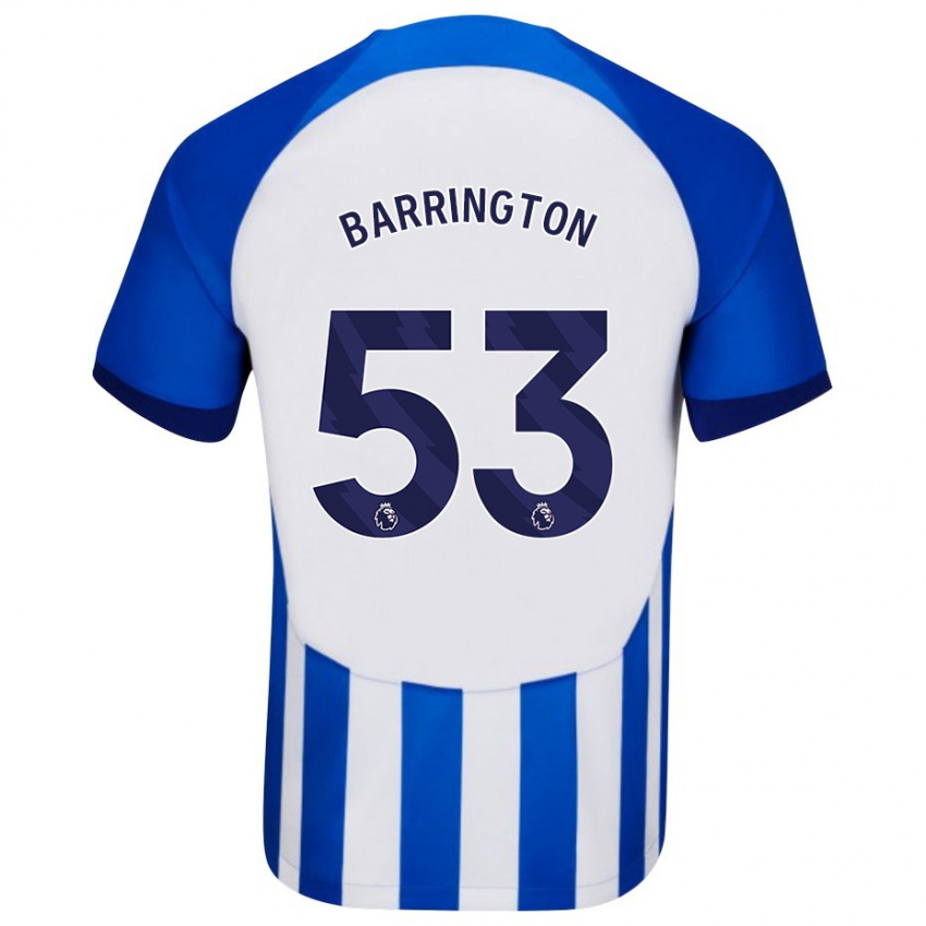 Enfant Maillot Luca Barrington #53 Bleu Tenues Domicile 2023/24 T-Shirt Belgique