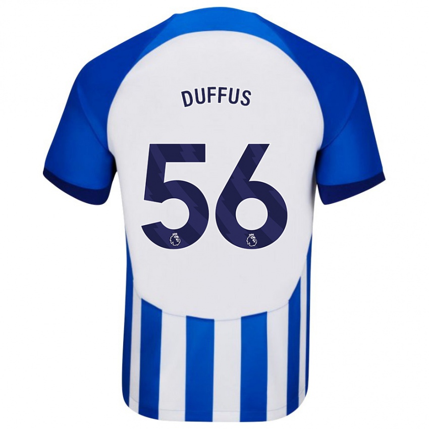 Enfant Maillot Josh Duffus #56 Bleu Tenues Domicile 2023/24 T-Shirt Belgique