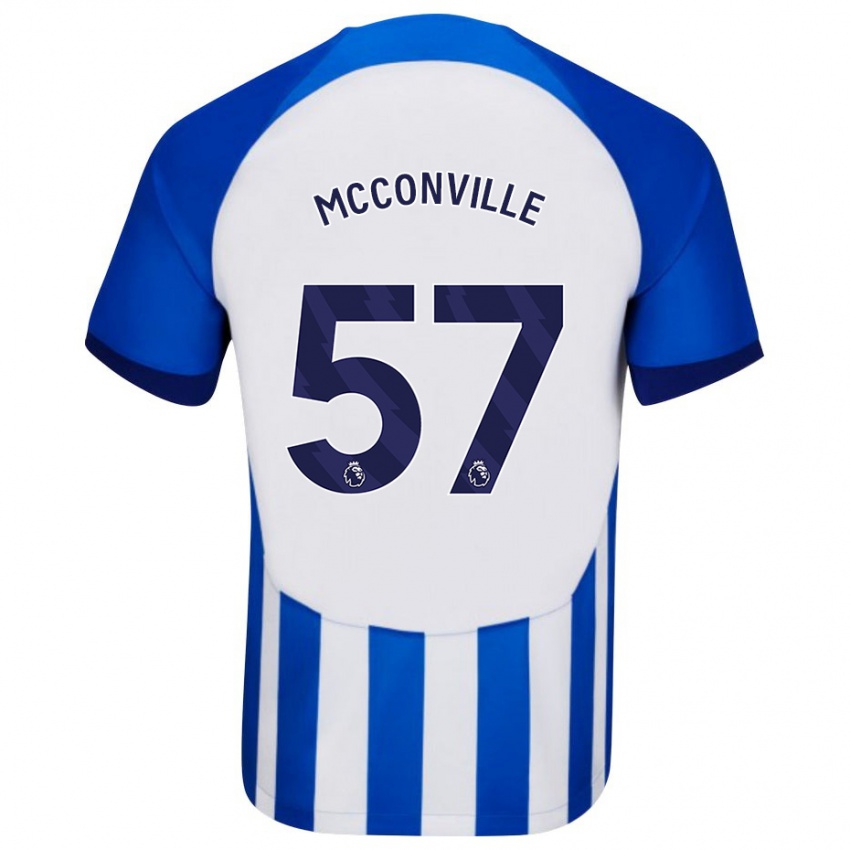 Enfant Maillot Ruairi Mcconville #57 Bleu Tenues Domicile 2023/24 T-Shirt Belgique