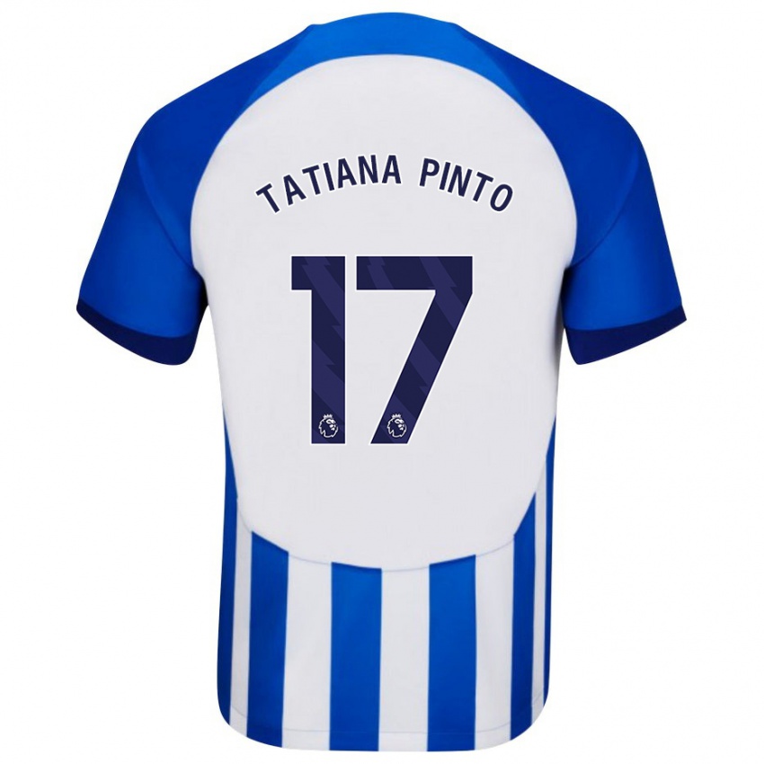 Enfant Maillot Tatiana Vanessa Ferreira Pinto #17 Bleu Tenues Domicile 2023/24 T-Shirt Belgique
