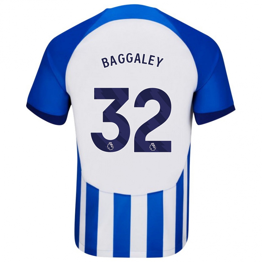 Enfant Maillot Sophie Baggaley #32 Bleu Tenues Domicile 2023/24 T-Shirt Belgique