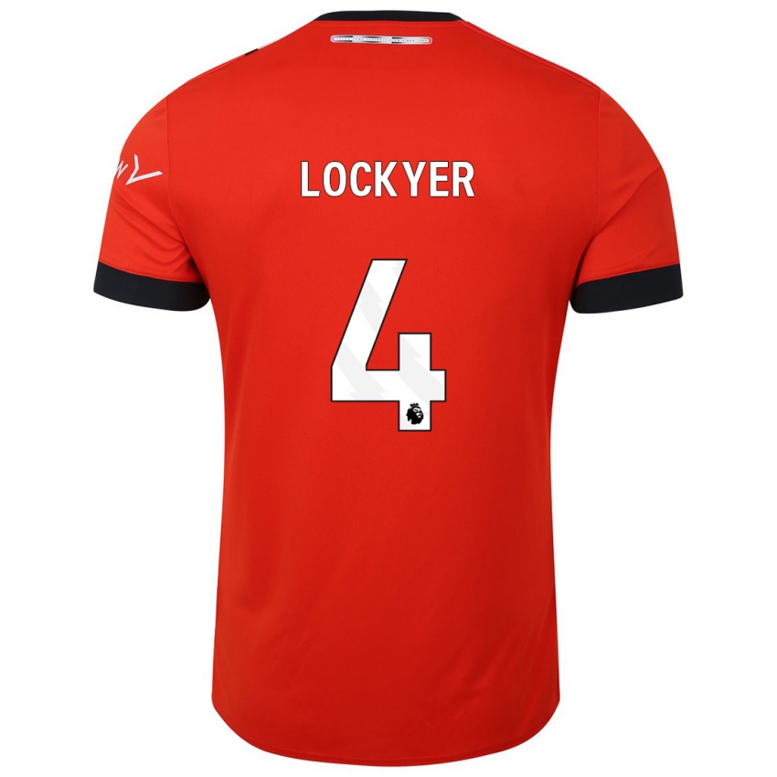 Kinder Tom Lockyer #4 Rot Heimtrikot Trikot 2023/24 T-Shirt Belgien