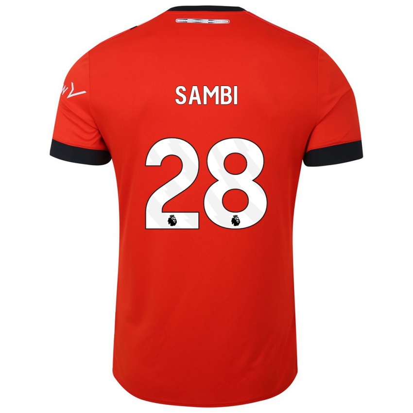 Kinder Albert Sambi Lokonga #28 Rot Heimtrikot Trikot 2023/24 T-Shirt Belgien