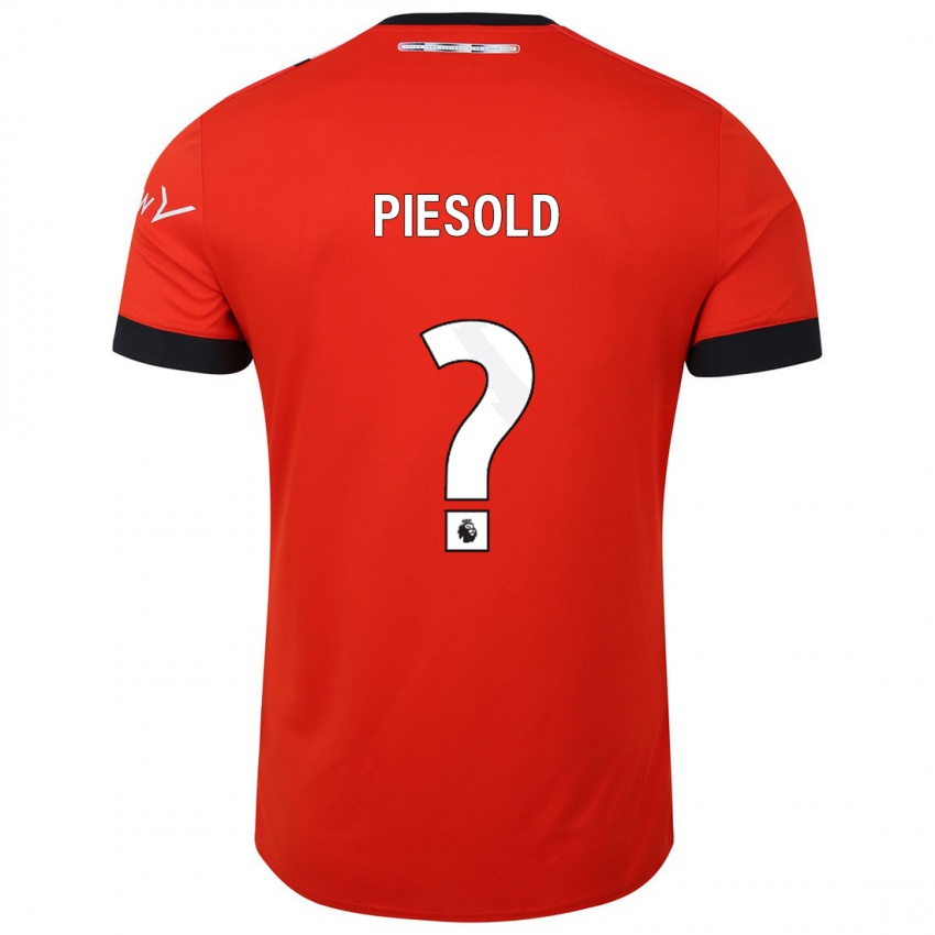 Kinder Axel Piesold #0 Rot Heimtrikot Trikot 2023/24 T-Shirt Belgien