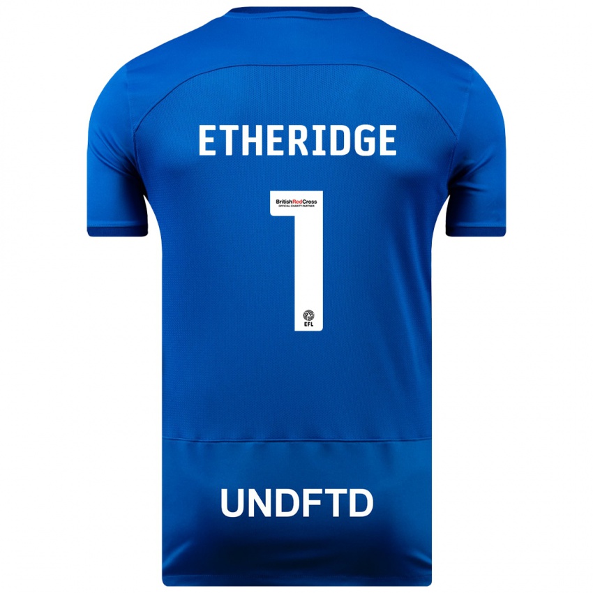 Kinder Neil Etheridge #1 Blau Heimtrikot Trikot 2023/24 T-Shirt Belgien