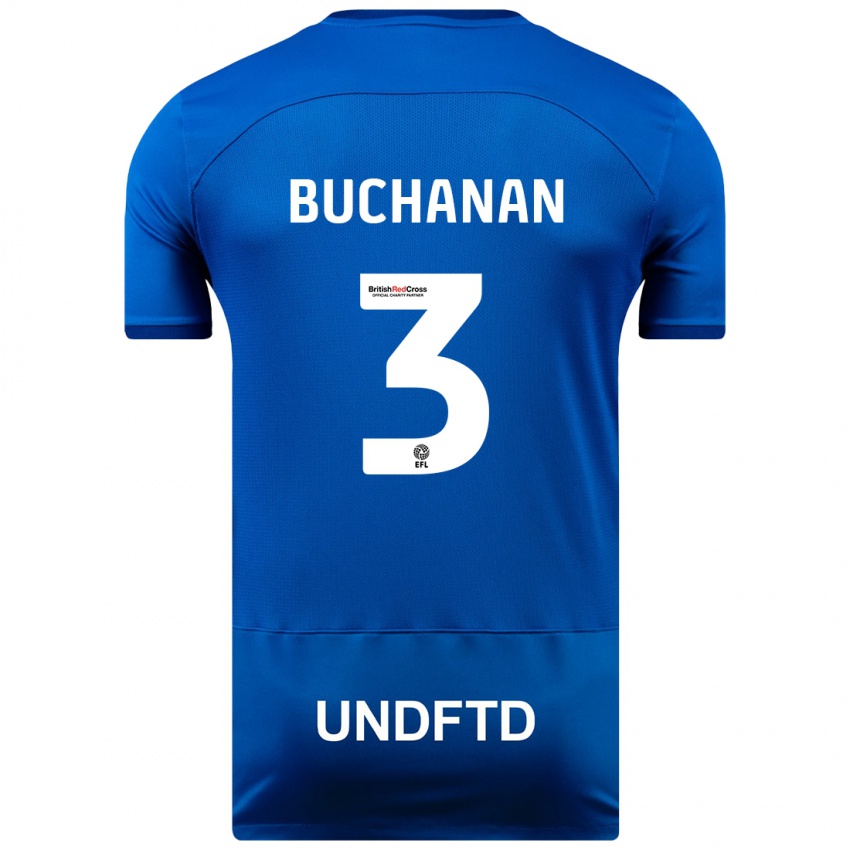 Kinder Lee Buchanan #3 Blau Heimtrikot Trikot 2023/24 T-Shirt Belgien