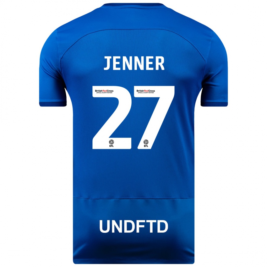 Enfant Maillot Abbi Jenner #27 Bleu Tenues Domicile 2023/24 T-Shirt Belgique
