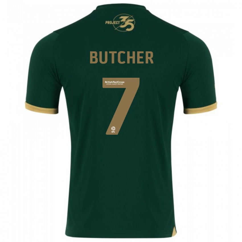 Kinder Matt Butcher #7 Grün Heimtrikot Trikot 2023/24 T-Shirt Belgien