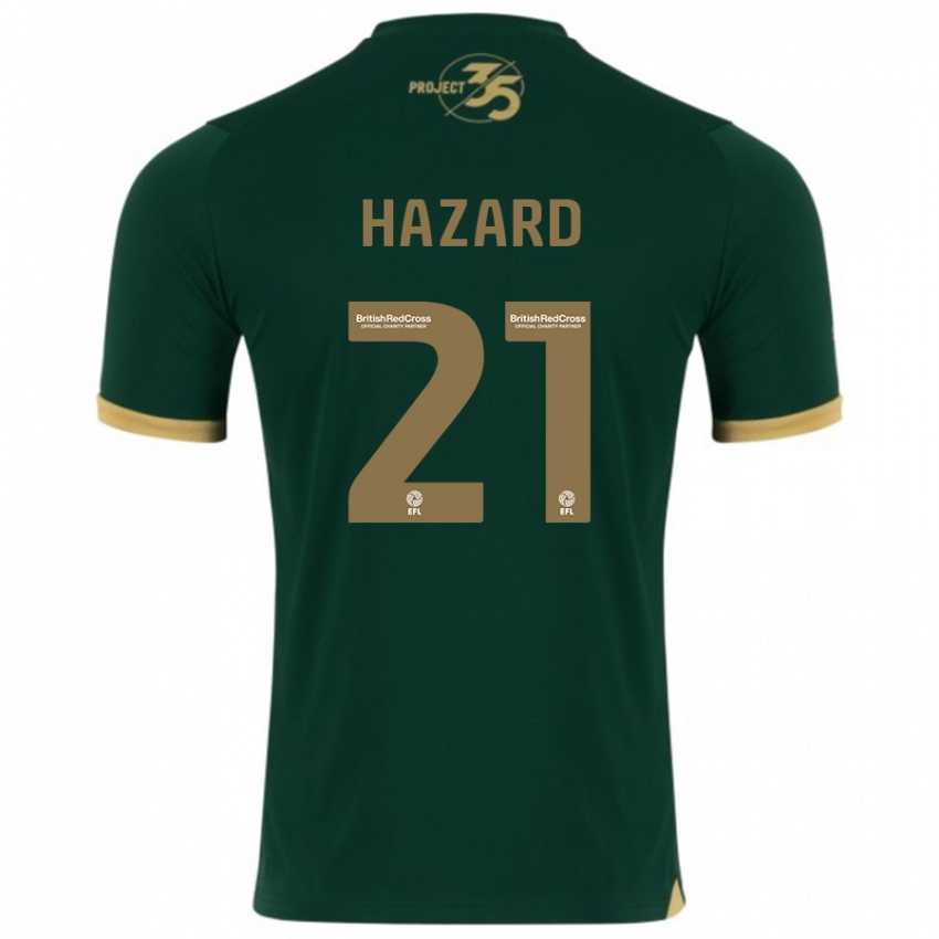 Kinder Conor Hazard #21 Grün Heimtrikot Trikot 2023/24 T-Shirt Belgien