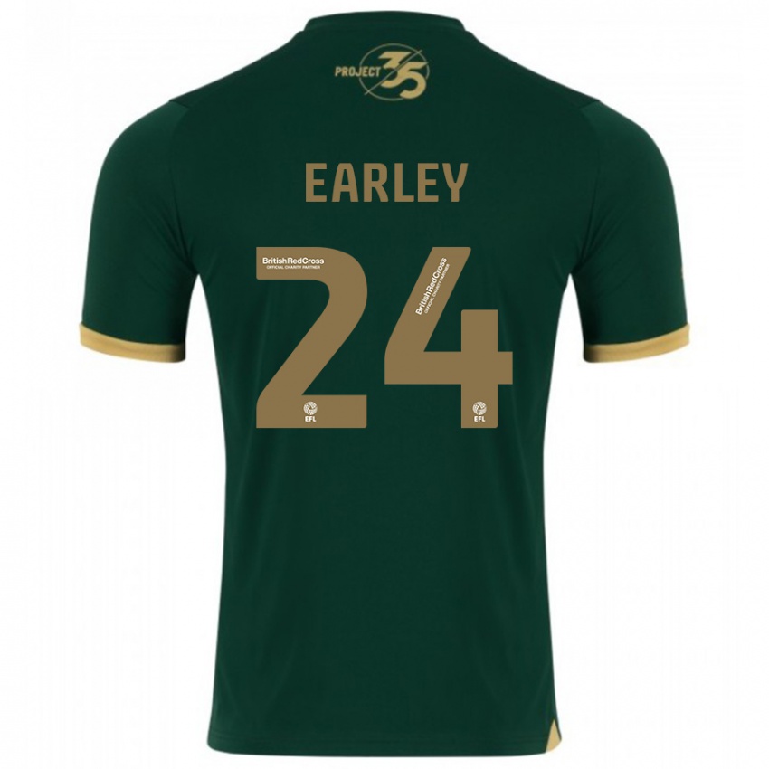 Kinder Saxon Earley #24 Grün Heimtrikot Trikot 2023/24 T-Shirt Belgien