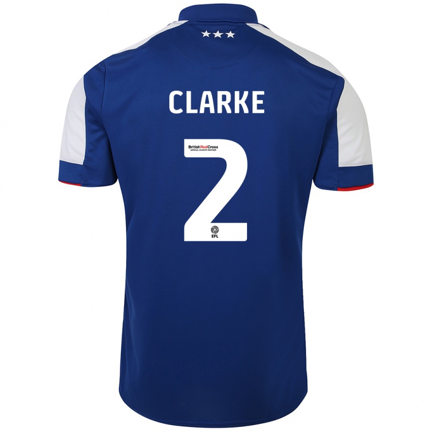 Kinder Harry Clarke #2 Blau Heimtrikot Trikot 2023/24 T-Shirt Belgien