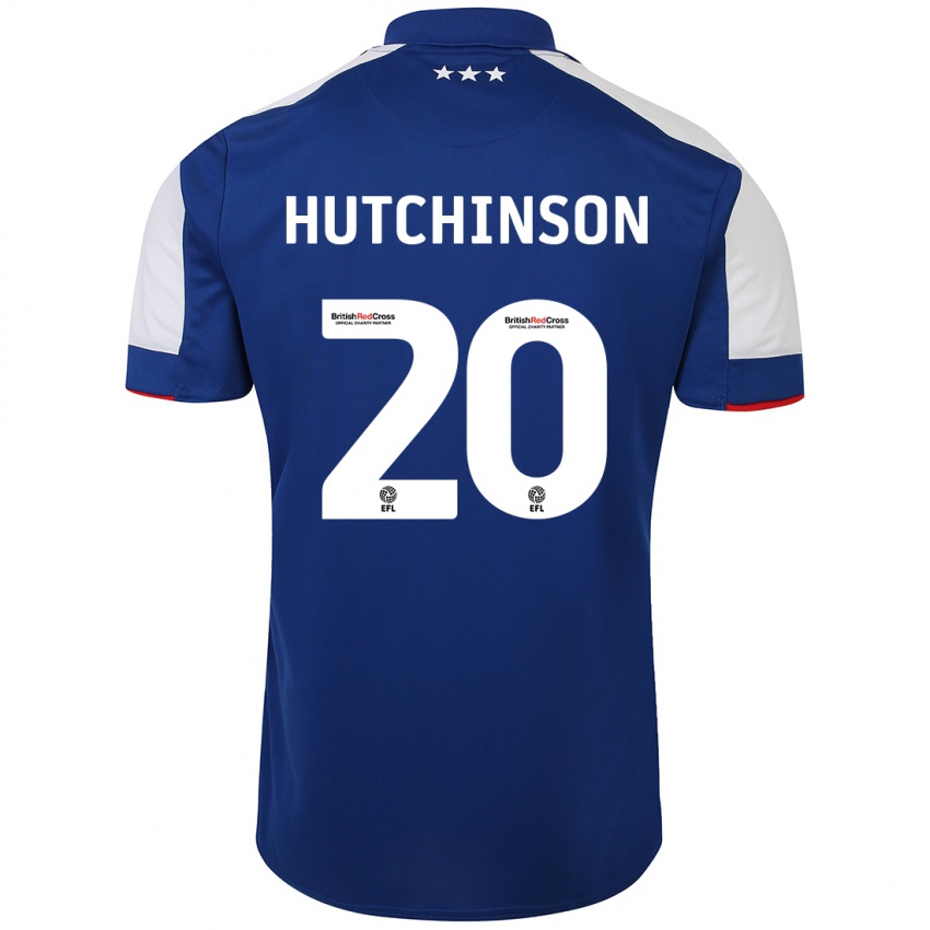 Kinder Omari Hutchinson #20 Blau Heimtrikot Trikot 2023/24 T-Shirt Belgien