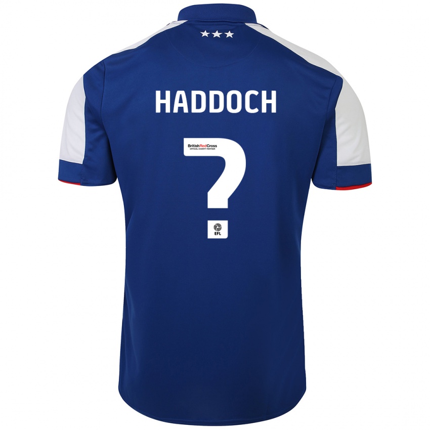 Kinder Ben Haddoch #0 Blau Heimtrikot Trikot 2023/24 T-Shirt Belgien