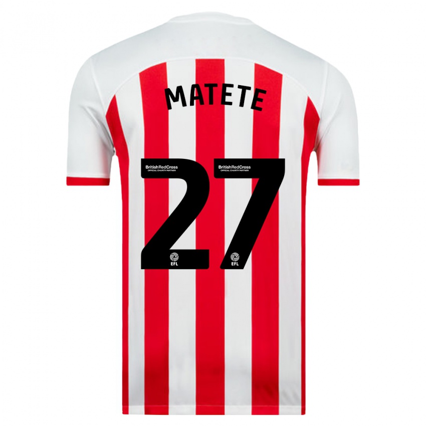 Kinder Jay Matete #27 Weiß Heimtrikot Trikot 2023/24 T-Shirt Belgien