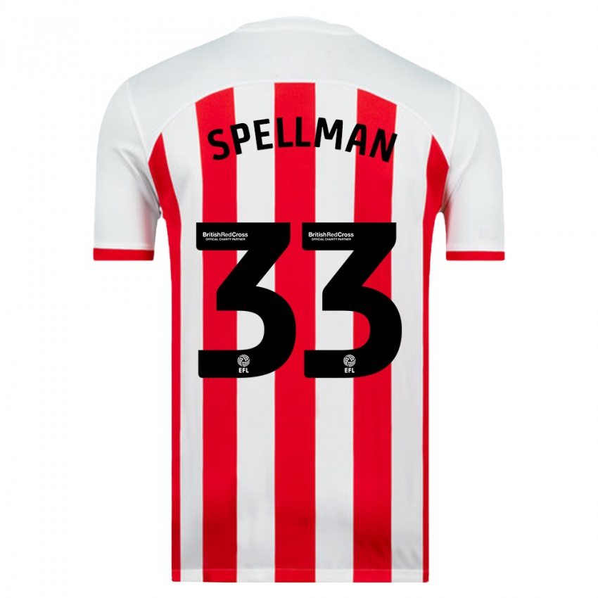 Kinder Michael Spellman #33 Weiß Heimtrikot Trikot 2023/24 T-Shirt Belgien