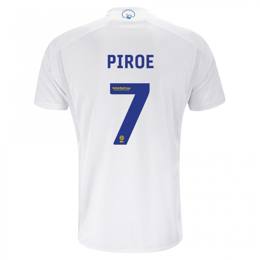 Enfant Maillot Joël Piroe #7 Blanc Tenues Domicile 2023/24 T-Shirt Belgique